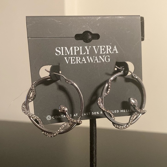 Simply Vera Vera Wang Twisted Silver Earrings - Picture 1 of 1